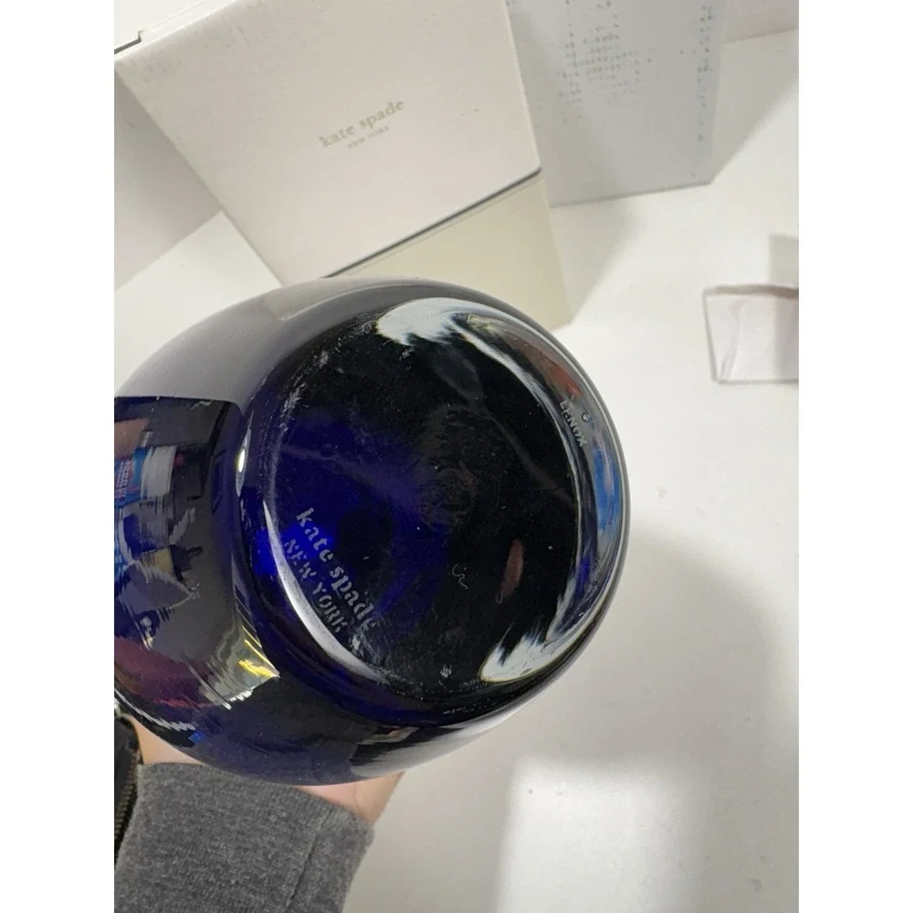 Kate Spade NY‎ Lenox Garden Street Vase Cobalt Blue & Crystal 9.5